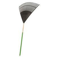 Vulcan 34590 Lawn/Leaf Rake, Poly Tine, 30 -Tine, Wood Handle, 48 in L Handle