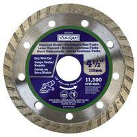 Vulcan 937341OR Continuous Turbo Diamond Blade, 4.5 in Dia, 7/8 in Arbor