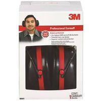 3M Pro Series 7100107419 Ear Muffs, 30 dB NRR, Black/Red