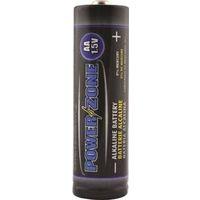 PowerZone LR6-16P Battery, 1.5 V Battery, AA Battery, Zinc, Manganese Dioxide, and Potassium Hydroxide
