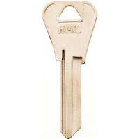 Hy-Ko 11010WR4 Key Blank, Brass, Nickel, For: Weiser Cabinet, House Locks and Padlocks, WR4 Key Number