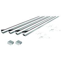 Make-2-Fit PL 7813 Screen Frame Kit, 4 ft L x 3/4 in W Dimensions, Aluminum, White, Painted, 8 -Piece