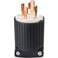 Eaton L1430P Electrical Plug, 3-Pole, 30 A, 125/250 V, NEMA: NEMA L14-30, Black/White