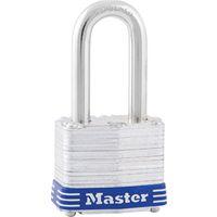 Master Lock 3DLF Padlock, 1-9/16 in W Body, Keyed Different Key, 9/32 in Dia Shackle, 1-1/2 in H Shackle, Steel Shackle