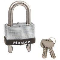 Master Lock 510D Padlock, 1-3/4 in W Body, Keyed Different Key, Adjustable Shackle, 9/32 in Dia Shackle, Steel Shackle