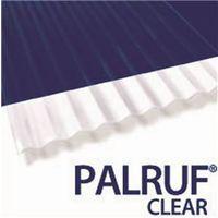 Palruf 100427 Corrugated Roofing Panel, 12 ft L, 26 in W, PVC, Clear