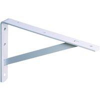 Knape & Vogt 208 WH 300 Shelf L-Bracket, 12 in L, Steel, White