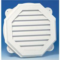 GABLE VENT 22IN WHT OCTGN VNYL