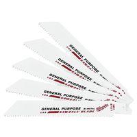 Milwaukee 48-00-5091 Reciprocating Saw Blade, 3/4 in W, 6 in L, 8/12 TPI, Bi-Metal Cutting Edge