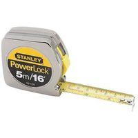 STANLEY 33-158 Measuring Tape, 16 ft L Blade, 3/4 in W Blade, Steel Blade, ABS Case, Chrome Case