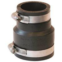 Fernco P1056-215 Flexible Coupling, 2 x 1-1/2 in, PVC, Black, 4.3 psi Pressure