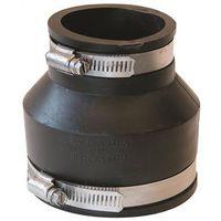 Fernco P1056-32 Flexible Coupling, 3 x 2 in, PVC, Black, 4.3 psi Pressure
