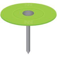 Stinger 0135133 Cap Nail, 2 in L, Flat Head, 12 ga Gauge, Plastic/Steel