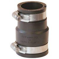Fernco P1056-150/125 Flexible Coupling, 1-1/2 x 1-1/4 in, PVC, Black, 4.3 psi Pressure