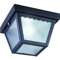 Boston Harbor 6276BK-3L Porch Light, 120 V, 60 W, Steel Fixture, Black Fixture