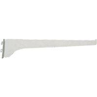 Knape & Vogt 180 WH 12 Shelf Bracket, 12 in L, Steel, Powder-Coated, White