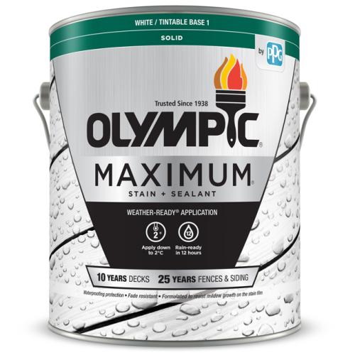 OLYMPIC MAXIMUM DECK STAIN S/C BASE 1 WHB 3.78L