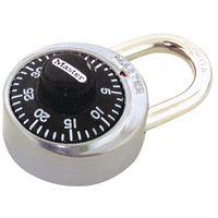 Master Lock 1500D Padlock, 1-7/8 in W Body, 9/32 in Dia Shackle, 3/4 in H Shackle, Black, Stainless Steel Body