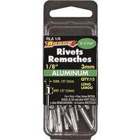 Arrow RLA1/8 Pop Rivet, Long, 1/2 in Grip, 1/2 in L, Aluminum, 15/PK