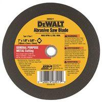 DEWALT High Performance Series DW3511 Abrasive Saw Blade, 7 in Dia, 5/8 in Arbor, Aluminum Oxide Cutting Edge