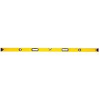 STANLEY 43-572 Box Beam Level, 72 in L, 3-Vial, 2-Hang Hole, Non-Magnetic, Aluminum, Black/Yellow