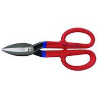Crescent Wiss A11N Tinner Snip, 9-3/4 in OAL, Curved, Straight Cut, Steel Blade, Cushion-Grip Handle, Red Handle