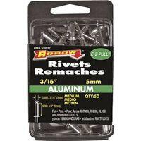 Arrow RMA3/16IP Pop Rivet, Medium, 1/4 in Grip, 1/4 in L, Aluminum, Gray, 50/PK
