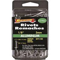 Arrow RMA1/8IP Pop Rivet, Medium, 1/4 in Grip, 1/4 in L, Aluminum, 100/PK