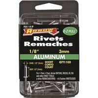 Arrow RSA1/8IP Pop Rivet, Short, 1/8 in Grip, 1/8 in L, Aluminum, Silver, 100/PK