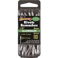 Arrow RSA1/8 Pop Rivet, Short, 1/8 in Grip, 1/8 in L, Aluminum, 25/PK