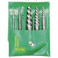 Irwin 53535 Screw Extractor Set, 5-Piece, Steel, Specifications: Spiral Flute