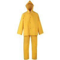Diamondback SRS3/111-XXL Rain Suit, 2XL, 31 in Inseam, Polyester/PVC, Yellow, Comfortable Corduroy Collar