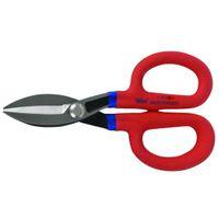 Crescent Wiss WDF7S Tinner Snip, 7.2 in OAL, 1.62 in L Cut, Long, Straight Cut, Steel Blade, Black/Rawhide Handle