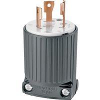 Eaton L630P Twist Lock Plug, 2-Pole, 30 A, 250 V, NEMA: NEMA L6-30, Black/White