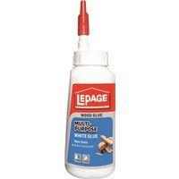 LePage 442183 Multi-Purpose Glue, White, 400 mL Bottle