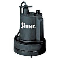 Simer 2305 Submersible Utility Pump, 115 VAC, 1/4 hp, 1320 gph, Thermoplastic