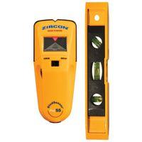 Zircon StudSensor e50 Series 64973 Stud Finder, 9 V Battery, 1-1/2 in Detection, Detectable Material: Metal/Wood