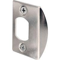 Defender Security E2234 Latch Strike, 2-1/4 in L, 1-7/16 in W, Steel, Chrome