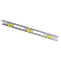 STANLEY 42-074 I-Beam Level, 24 in L, 3-Vial, 1-Hang Hole, Non-Magnetic, Aluminum, Silver