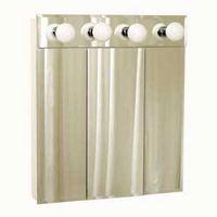 Zenith TM50 Medicine Cabinet, 24-1/2 in OAW, 4-3/4 in OAD, 30-1/2 in OAH, Steel, 2-Shelf