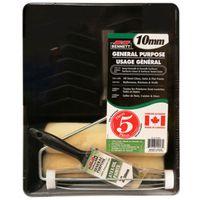 Bennett SET PL10 5PC Roller Set, Semi-Smooth, Smooth Surface, Fabric/Plastic, 5-Piece