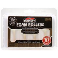Bennett 10X4 RND FM Roller Refill, 10 mm Thick Nap, 100 mm L, Foam Cover
