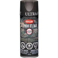 Krylon 442920000 Camouflage Spray Paint, 11 oz Can, 25 sq-ft Coverage Area, Ultra Flat, Brown