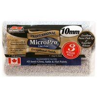 Bennett 3PK MP10MM Roller Refill, 10 mm Thick Nap, 9-1/2 in L, Microfiber Cover
