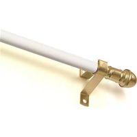 Kenney KN386/1 Cafe Rod, 7/16 in Dia, 28 to 48 in L, Metal, White