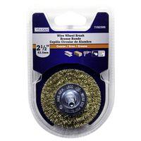 Vulcan 321741OR Wire Wheel Brush, 2-1/2 in Dia, 1/4 in Arbor/Shank