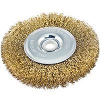 Vulcan 323011OR Wire Wheel Brush with Hole, 6 in Dia, 5/8 in Arbor Hole, 1/2 in Adapter Ring Arbor/Shank