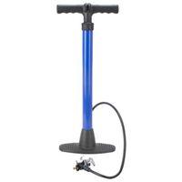 ProSource JL-HP013L Bicycle Hand Air Pump, 8-7/8 W x 21-1/2 H in, 120 psi Max Pressure, A18 Valve Valve, Blue
