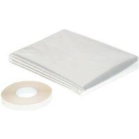 Climaloc CI12783 Insulating Shrink Film, 64 in W, 0.6 mil Thick, 210 in L, Vinyl, Clear