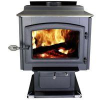 Ashley Hearth AW3200E-P Freestanding Large Pedestal Wood Stove, 24 in W, 39 in D, 32-1/2 in H, 152,000 Btu Heating